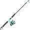 Zebco Kids Rambler Spinnrolle und Angelrute Combo, 160 cm, 2-teilige Angelrute, Größe 20, wechselbar, rechts- oder linkshändiges Einholen, vorgespult mit 3,6 kg Cajun-Schnur, Meeresschaum/Schwarz