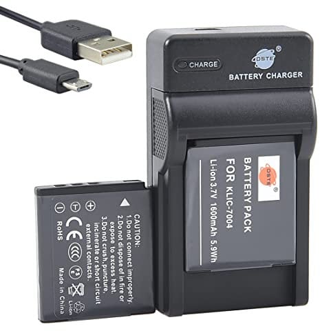 DSTE KLIC-7004 Camera Battery (2-pack) and Charger Compatible with Kodak EasyShare M1033, M1093, M2008