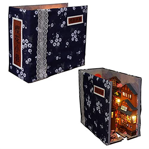 WonDerfulC Support de livre 3D en bois pour maison de poupée - Kit de construction avec lumière LED pour adolescents et adultes - Cadeau créatif pour les anniversaires et Halloween, (TC25)