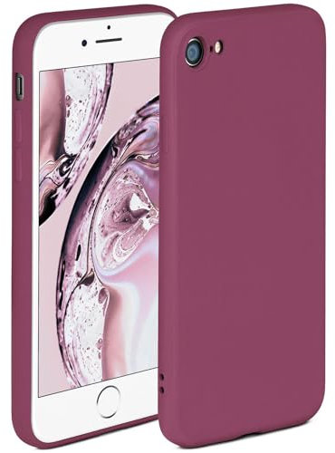 ONEFLOW Soft Case für iPhone 7/8 / SE (2020/2022) Hülle aus Silikon mit Kameraschutz, Silikonhülle mit erhöhtem Schutz fürs Display, Backcover Schutzhülle, weiche Handyhülle, Pflaume