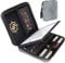 ENHANCE RPG-Organizer-Etui, Sammleredition – DND-Ordner mit integriertem Charakterbogenhalter, Würfelrollbereich, herausnehmbarer Stifttasche, Miniatur-Schaumstoffablage (Drachen Silber)