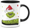 Tassenbrennerei Grinch Tasse mit Spruch MiMiMi - Weihnachtstasse lustig - Kaffeetasse mit Spruch für Weihnachten (Schwarz)