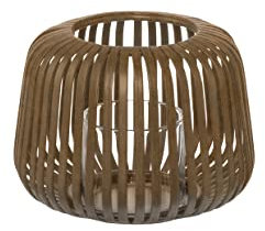 blomus Outdoor Laterne Lito | Innenliegender Glaszylinder | Rusty Look | Größe XS | 14L x 14B x 10H cm | Kerzenhalter | Windlicht aus Edelstahl | Laterne Deko Extra Small