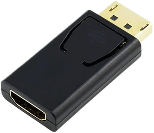 Generic 1080P/4K DisplayPort to HDMI Adapter, 2-in-1 Converter Cable, Black, 15W, 3A, Plastic, 2cm x 2cm x 2cm, 1g, PC, Monitor, Laptops, TV, Game Consoles