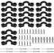 XINGSUI 18 Pcs Nylon C-Buckle,Hunchback Buckle,Carrying Handle Buckle,Securing Seat Anchor Rope Paddle Leash,Replacement Parts for Inflatable Boat Kayak Canoe Deck Accessories (with 36 Screws)