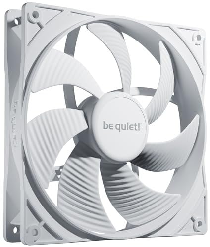 be quiet! Pure Wings 3 140mm PWM White ventilador, alta velocidad punta, rpm mínimas bajas, bastidor del ventilador optimizado, presión de aire extraordinaria, BL112