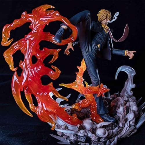 One Piece Figuren Anime Statue One Piece Sanji Charakter Modell Spielzeug PVC Puppe Sammlerstücke Action Figuren Desktop Ornamente für Jungen Mädchen Geschenke 30cm/11,8Zoll
