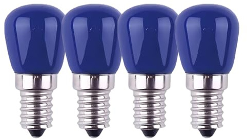HUAMu 4x 3W E14 Blau LED-Glühbirne, E14 Blau dekorative Led-Glühbirne, 25W Roter Glühbirnen-Ersatz, Geeignet für Ambiente-Beleuchtung, Halloween, Weihnachten dekorative Lichter