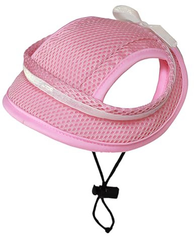 Reccisokz 1 Artikel Hundehüte Hundekappe Hundemütze Hunde Baseballmütze, Basecap Verstellbar Sonnenschutz Hut Hundecap mit Ohrlöchern für Welpen Haustier,Atmungsaktive Hundemütze mit Visier(M)