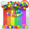 Rainbow Party Decorations Kids Birthday Decorations Rainbow Balloons Arch Kit With Happy Birthday Banner,Foil Fringe Curtains And Foil Balloons For Bir-thday Decor
