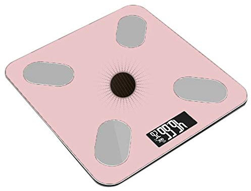 Bath Scale Digital Body Weight Scale LCD Display Light Energy Storage Charging Scale Smart Electronic Scale Rose Gold
