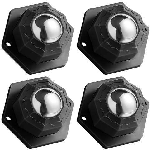 Cosswe Möbelrollen Flach, 4 Stück Kugelrollen Universal 360 Moving Metall Wheels Selbstklebendes Kugelrollen für Transport von Möbeln, Waren Möbel Elektrogeräte Aufbewahrungsboxen (20mm)