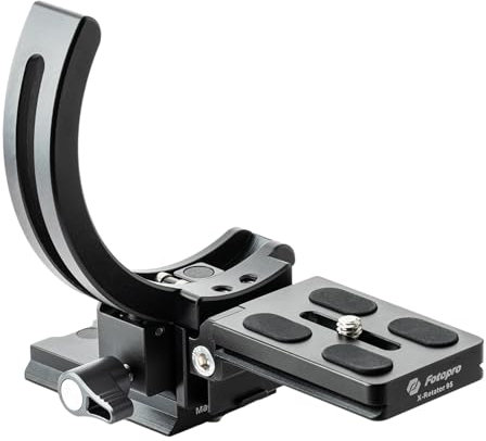 Fotopro Camera Vertical Bracket, Tripod Mount Ring Lens Mount, 1/4 Rotatable Collar Mount Plate for DSLR Camera, Fits Plate for Arca-Type, Supporting 84.8mm Lens Horizontal and Vertical