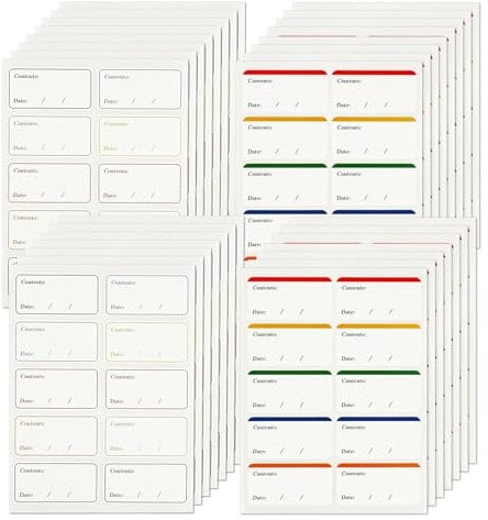 300 Stück/30 Blatt Leicht Abziehbare Gefrieretiketten Ablösbar ohne Rückstände, Selbstklebende Gefrieretiketten zum Beschriften für Küche Marmelade Gläser Gefrierdosen Gefriergut Aufkleber