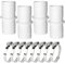 Spetsbst Lot de 4 raccords de tuyau de piscine de 38 mm à 38 mm - Avec 4 colliers de serrage en acier inoxydable