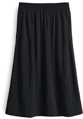 OPUS Damen Midirock | Midirock RONELLA A-Linie aus feinem Modalfasern Mix Black, 42