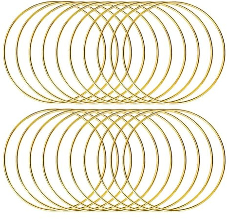 TsoLay 20pcs 4inch Dream Catcher Rings Metal Crafts Hoops Wreath-Macrame Creations Rings for DIY Crafts