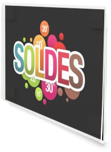 Djois, 930011 - Acryl-Klebe-Posterhalter, Permanent, A5, Transparent, 2 Stück, Einfache Installation, Langlebig, Klare Anzeige, Innenbereich, Ideal für Menüs, Professionelle Beschilderung