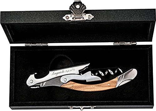 Laguiole Style de Vie Korkenzieher, Flaschenöffner mit Folienschneider, olivenholz