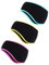 BBTO 3 Stück Ohrenwärmer Stirnband Winter Stirnbänder Fleece Stirnband für Damen Herren (Schwarz-Gelb, Schwarz-Blau, Schwarz-Rosy)