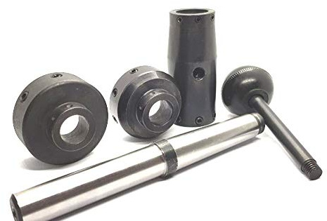 Factory Lathe Tailstock Floating Die Holder Set MT-2 - Multiple Die Holder for Threading in INCHES Round Dies