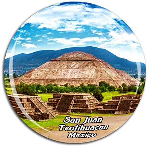 Weekino Pyramid of the Sun San Juan Teotihuacan Mexico Fridge Magnet 3D Crystal Glass Tourist City Travel Souvenir Collection Gift Strong Refrigerator Sticker