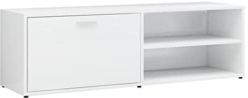 vidaXL Mobile Porta TV Mobiletto Consolle Madia Armadietto Basso HiFi Arredo Credenza unità Multimediale Bianco Lucido 120x34x37cm in Truciolato