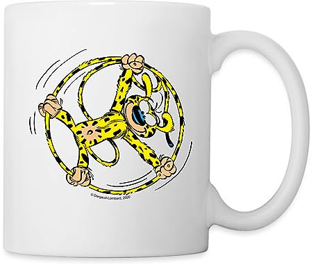 Spreadshirt Marsupilami Rad Tasse, One size, Weiß