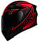 Lightweight Full Face Motorcycle Street Bike Helmet with Clear/Tinted Sun Visor Unisex Adult Comfortable Motorbike Moped Helmet for Youth Men and Women, DOT/ECE Approved,Black Red B,M