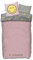 SkyBrands Smiley Mädchen Bettwäsche 135x200 Kinderbettwäsche 135x200 Mädchen Rosa aus Baumwolle 2tlg. 1x Bettbezug 1x Kissenbezug