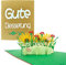 TOG BEG 3D Pop-up karte mit Motiven - Gute Besserung - und Blumen, ein liebevolles Geschenk und Gute Besserung für betroffene Person aus Familien, Freunde, Kollegenkreis inkl. Umschlag - gold