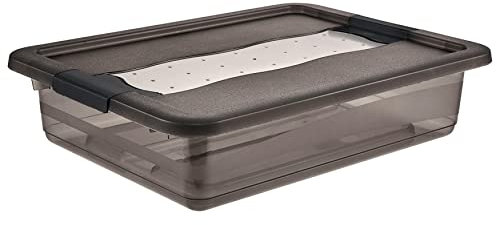 keeeper Scatola con Coperchio e Chiusura a Scatto, 7 L, Trasparente, Crystal Grey (Grigio)