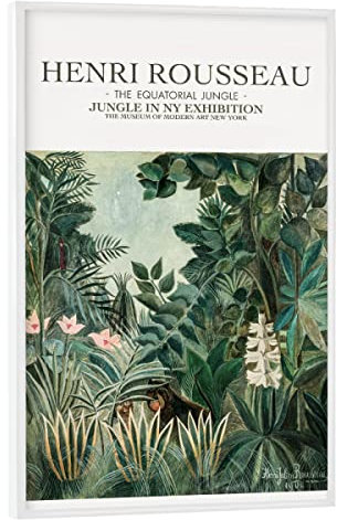 artboxONE Poster mit weißem Rahmen 75x50 cm Natur Rousseau - Der Dschungel I I - Bild Dschungel botanik Dschungel