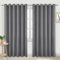 DWCN Blackout Curtains for Bedroom - Thermal Insulated Light Blocking Eyelet Window Curtains for Living Room 90 x 90 inch Length, Grey, 2 Panels