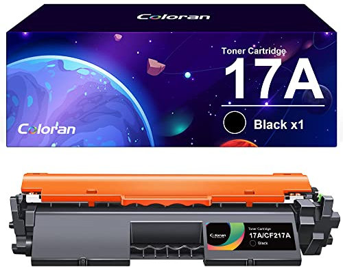 Coloran 17A CF217A Toner Schwarz, Ersatz für HP 17A CF217A Tonerkartusche Kompatibel für HP Laserjet Pro M102a M102w, für HP Laserjet Pro MFP M130a M130fn M130fw M130nw Druckers (1er-Pack, Mit Chip)