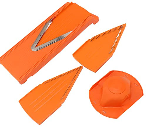 V Slicer Mandoline Cutter, Mandoline Affettatrice Multifunzionale per Cucina, Tagliaverdure Manuale per Patate Cipolle Carote Julienne