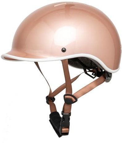 Casques vélo pour adultes, casques rétro adaptables, casques légers pour vélo, skateboard, vélo de route, patins à roulettes pour hommes et femmes Bright Rose Gold