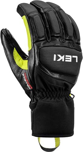 LEKI Griffin PRO 3D Skihandschuh mit Trigger System Unisex Collection 2023/24 (Black-Lime-White, 11)