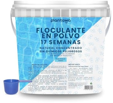 PLANTAWA Floculant Piscine en Poudre 17 semaines | clarifiant Piscine Efficace Contre Eau Trouble | floculant pour Piscine sans métaux Lourds | Action Longue durée