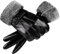 DUHGBNE Herren Winter PU Screen Lederhandschuhe Fäustlinge Wasserdichter Thermo Warmer Handschuh Lack Handschuhe Schwarz Kurz (Black, One Size)