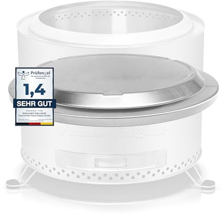 grillshop.at Feuerschale DM 50 cm - Deckel für Flame Engine - Deckel Solo Stove aus Edelstahl - Feuerschalen für den Garten Zubehör - einsetzbar als Tisch