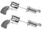 beyoutifulthings 1 Paar Unisex Ohr-Stecker Pistole Silber Steg 8-mm Edelstahl Damen-Ohrringe Herren-Ohrringe Ohr-ringe Ohringe