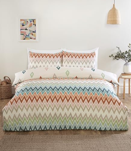 Rapport Home Bali Mikrofaser-Bettwäsche-Set, King-Size-Bett, wendbarer Bettbezug, Spannbetttuch mit passenden Kissenbezügen