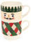 Nuvole di Stoffa Lot de 2 tasses de Noël empilables en porcelaine avec soldat casse-noisette Winter Wish 305 ml 4 variantes (2 pièces) D
