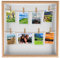 WEGREAT Bilderrahmen mit Klammern und Leine: 8 Fotos DIY Holz Fotowand Fotocollage Rahmen, Bilderrahmen Fotohalter mit Klammern Fotoleiste, für Fotos, Konzertkarten, Post, Postkarten