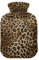 Wärmflasche mit Bezug, Leopardenmuster Tier, 2 l, auslaufsicher, Wärmbeutel für Handfußwärmer, Nacken, Schulter, Rücken, Muskelschmerzlinderung, Kältekompresse