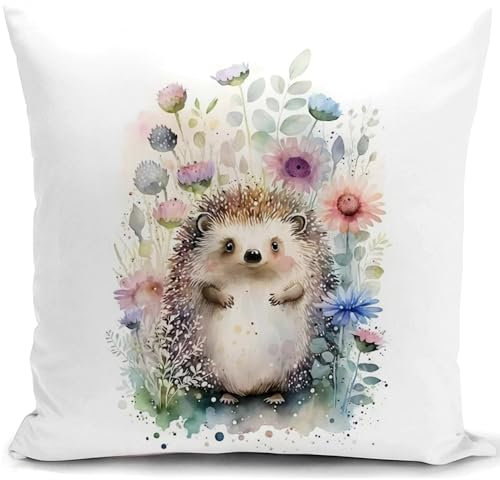 HUASHUZI Kissenbezug 40x40 cm Kissen Igel deko Geschenke für sofakissen kissenbezüge dekokissen couchkissen kissenhülle Sofa Schlafzimmer Wohnzimmer Zimmer zierkissen