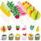 Cocktailspieße Flamingo, 100pcs cocktail deko hawaii, holzspiesse fingerfood, fruchtspieße, obstspieße, Zahnstocher Hawaii, Geeignet für Partydekorationen im Sommer, Hawaii, Strand, Geburtstag(A)