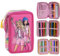 CERDÁ LIFE'S LITTLE MOMENTS Plumier con Accesorios Giotto Barbie con Lápices, Rotuladores Y Bolígrafos | Estuche Escolar Completo Triple con Diseño De Barbie