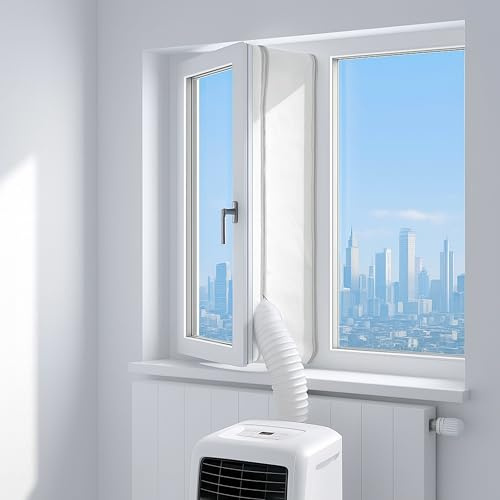 one-home Fensterabdichtung für Mobile Klimageräte Klimaanlage Hitzeschutz bei Dachfenster, Flügelfenster, Größe:400 cm